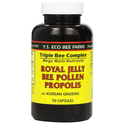YS Organic Farms: Royal Jelly Bee Pollen Propolis w/Ginseng 90 ct