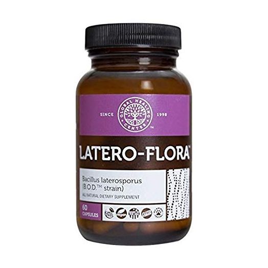Global Healing Center Latero-Flora Brevibacillus Laterosporus Non-Dairy Probiotic Supplement for Healthy Colon and Digestion (60 Capsules)