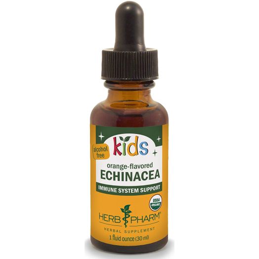 Herb Pharm Kids Certified-Organic Alcohol-Free Echinacea Glycerite Liquid Extract, 1 Ounce