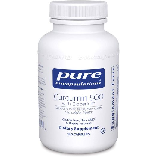 Pure Encapsulations - Curcumin 500 with Bioperine - Hypoallergenic Curcumin C3 Complex with Bioperine - 120 Capsules