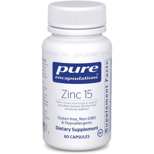 Pure Encapsulations - Zinc 15 - Zinc Picolinate (15 mg.) Highly Absorbable Hypoallergenic Supplement for Immune Support* - 60 Capsules