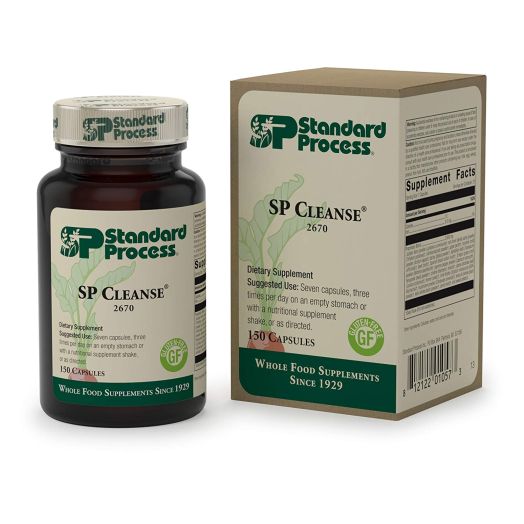 Standard Process - SP Cleanse - Digestive Supplement, Whole Food Based and Botanical Ingredients, Supports Kidney, Liver, and Gallbladder Function, Gluten Free and Vegetarian - 150 Capsules