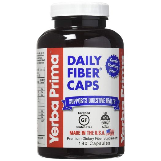 Daily Fiber Caps By Yerba Prima - 180 Cap, 3 Pack
