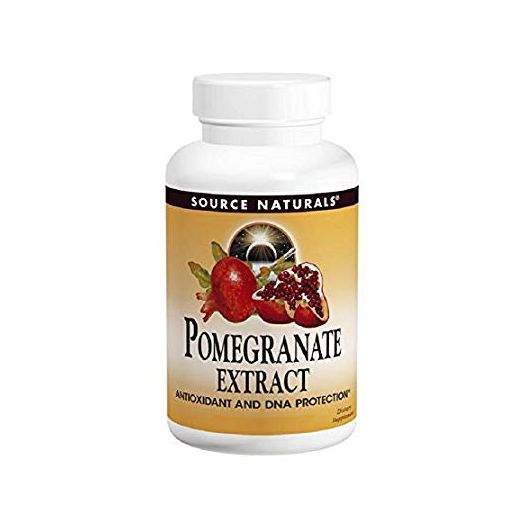 Source Naturals Pomegranate Extract 500mg Complete Whole Fruit Ellagic Acid Antioxidant and Added Fiber - 240 Tablets