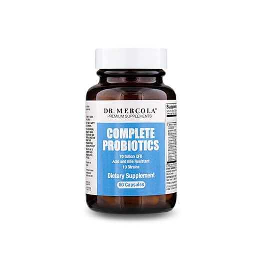 Dr. Mercola Complete Probiotics - 30 Day Supply - Twice Daily Probiotic Supplement - 70 Billion CFU - Acid and Bile Resistant - Promotes Digestive Health and Supports Immune System