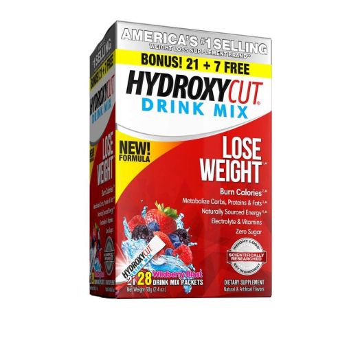 Hydroxycut Drink Mix, Scientifically Tested Weight Loss and Energy, Weight Loss Drink, 28 Packets (68 grams)