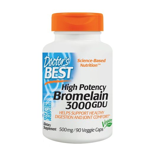 Doctor's Best 3000 GDU Bromelain, Non-GMO, Gluten Free, Joint Support, 90 Veggie Caps
