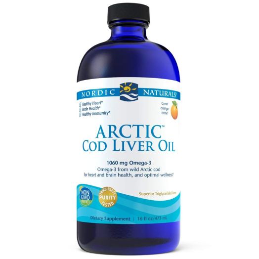 Nordic Naturals, Arctic Cod Liver Oil, Orange, 1060 mg Omega-3, 16 fl oz (473 ml)