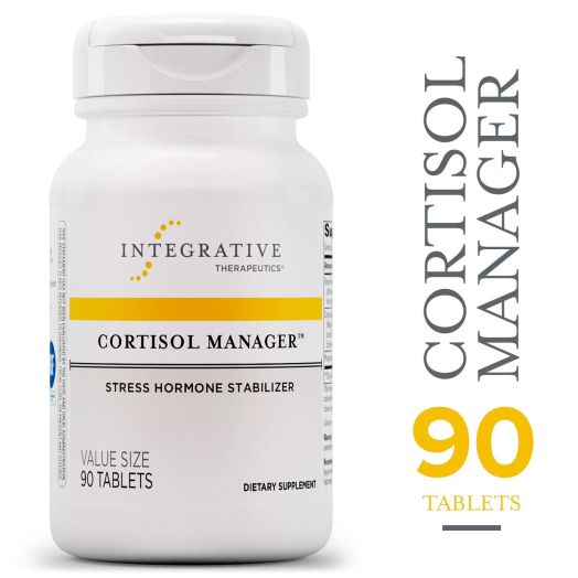 Cortisol Manager - Integrative Therapeutics - Sleep, Stress, and Cortisol Support Supplement* with Ashwagandha, Magnolia, and L-Theanine - Support Adrenal Health* - Vegan - 90 Tablets