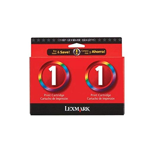 Lexmark 1 (18C0948) Black/Color Inkjet Cartridge, Twin Pack