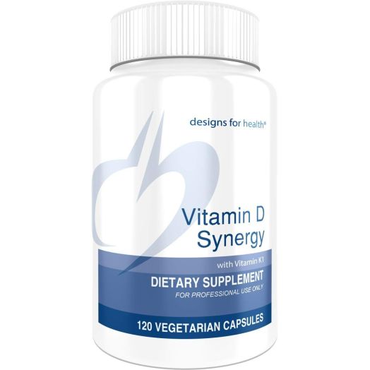 Designs for Health - Vitamin D Synergy - 2000 IU D3 + Vitamin K1, 120 Capsules