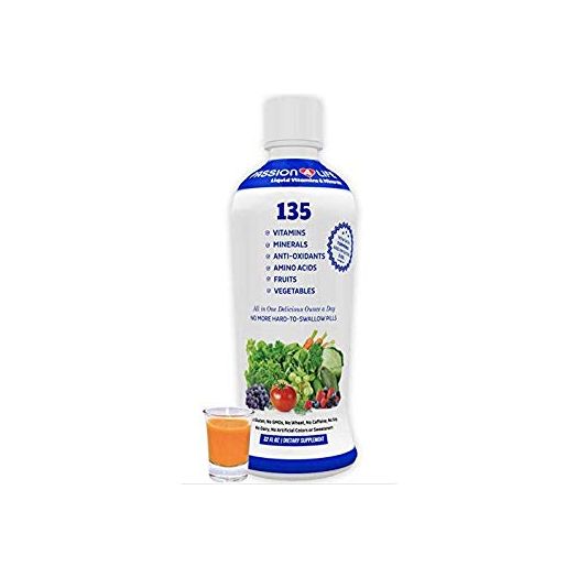 Passion 4 Life Mega Liquid Multivitamins, Trace Minerals, Amino Acids, Turmeric for Adults, Men, Women, Teens, Kids, Energy, Sleep, Stress, Depression, Non-GMO, No Soy, No Dairy
