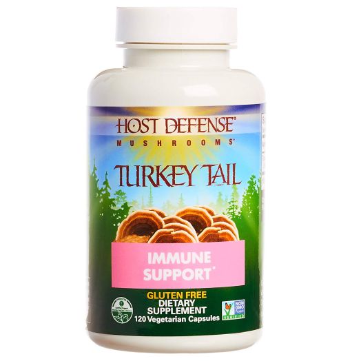 Host Defense - Turkey Tail Mushroom Capsules, Naturally Supports Immune Response, Healthy Digestion, and Hormone Balance, Non-GMO, Vegan, Organic, 120 Count