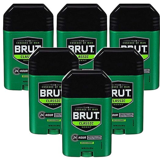 Brut Deodorant Original Fragrance 2.25 Oz /63 G (Pack of 6)