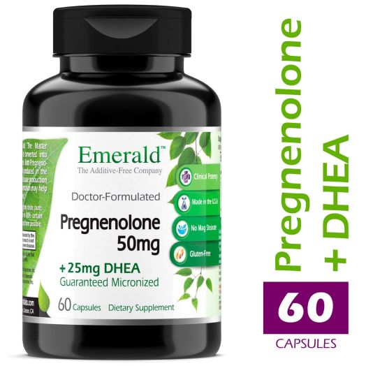 EMERALD LABORATORIES Pregnonolone Plus DHEA, 60 Each
