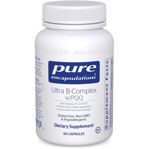 Pure Encapsulations - Ultra B-Complex w/PQQ - Hypoallergenic Supplement with Enhanced Vitamin B-Complex for Mitochondrial and Nerve Health* - 60 Capsules