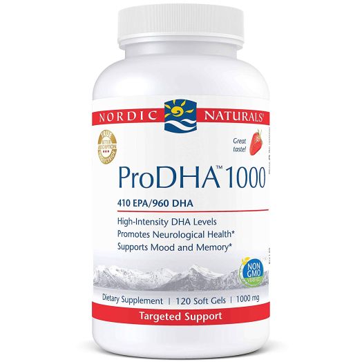Nordic Naturals ProDHA 1000, Strawberry, 120 softgels