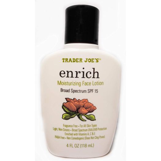 Trader Joe's Enrich Moisturizing Face Lotion Broad Spectrum SPF 15