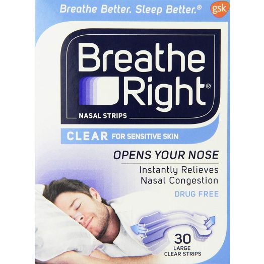 Breathe Right Nasal Strips Clear Large - 30 Strips