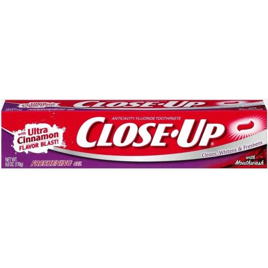 Close-Up Toothpaste, Refreshing Red Gel, Anticavity Fluoride, Cinnamon, 6 Oz (Pack of 6)