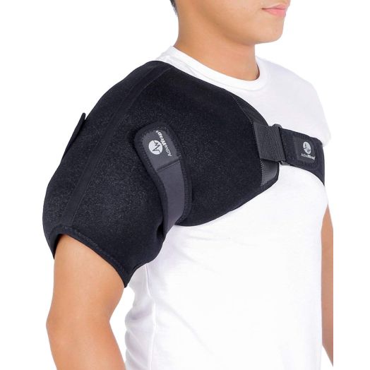 ActiveWrap Shoulder Ice and Compression Support for Rotator Cuff Injuries Recovery BAWSH11 - Large Reusable Hot Cold Packs Included