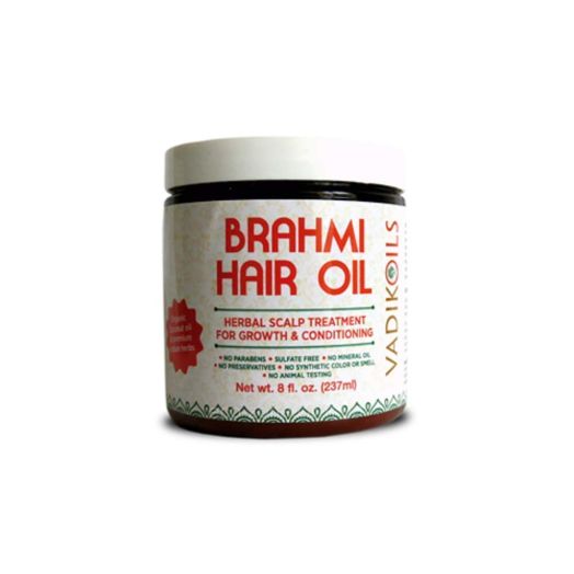 Vadik Herbs Brahmi Hair Oil (8 oz) All natural herbal hair oil for hair growth, hair conditioning