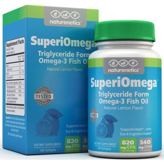 Omega 3 Fish Oil High in EPA DHA for Eye, Heart, Joint and Cognitive Health  SuperiOmega: The Gold Standard in Fish Oil Capsules  Triglyceride Form  Wild-Caught Fish  Lab Tested  90-day Supply
