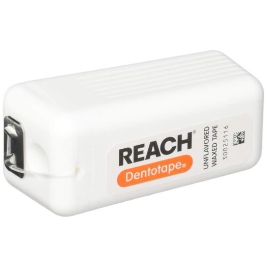 REACH Dentotape Waxed Tape, Unflavored 100 Yards (Pack of 6) | Reach