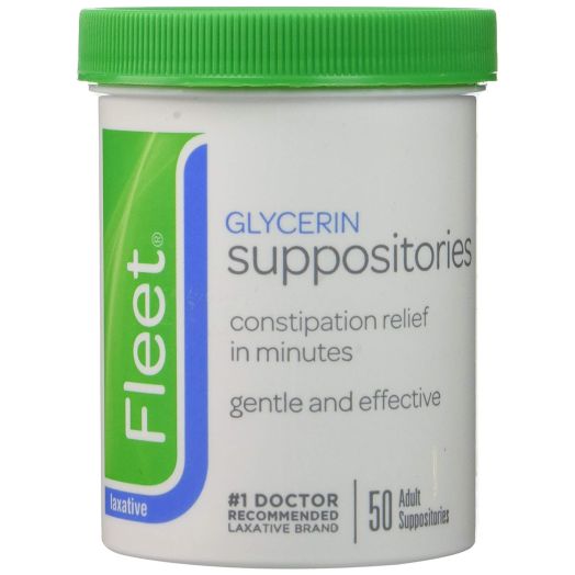 Fleet Glycerin Suppositories - 50 Suppositories (pack of 3)
