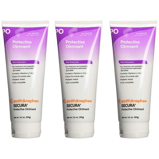 Smith and Nephew SECURA Protective Ointment Skin Protectant 5.6oz Tube (Pack of 3)