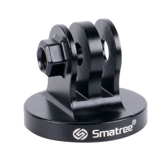 Smatree Aluminum Tripod Mount Adapter for GoPro Session, Hero Fusion, 7, 6, 5, 4, 3+, 3, 2, 1 HD,GOPRO HERO (2018), Black