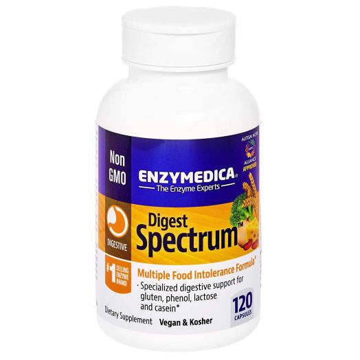 Enzymedica - Digest Spectrum, Multiple Food Intolerance Formula, 120 Capsules (FFP)
