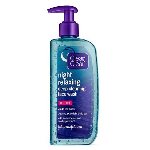 CleanandClear Night Relaxing Deep Cleaning Face Wash, 8 Fluid Ounce