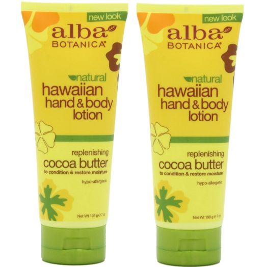 Alba Botanica Hawaiian Hand and Body Lotion, Cocoa Butter, 7 Ounce (Pack of 2)
