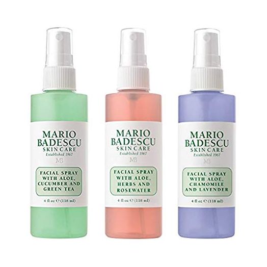 Mario Badescu Spritz Mist and Glow Facial Spray Collection, 3 Piece Set - Lavender, Cucumber, Rose