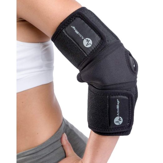 ActiveWrap Elbow Hot/Cold Therapy Wrap - Great For Sprained Elbows, Tendonitis, Arthritis, and Other Elbow Injuries - Hot/Cold Gel Packs Included (S)