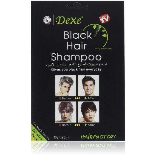 Instant Hair Dye - Black Hair Shampoo - (3) Black Color - Simple to Use - Last 30 days - Natural Ingredients!