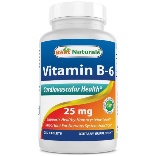 Best Naturals Vitamin B-6 25 Mg Tablets, 250 Count