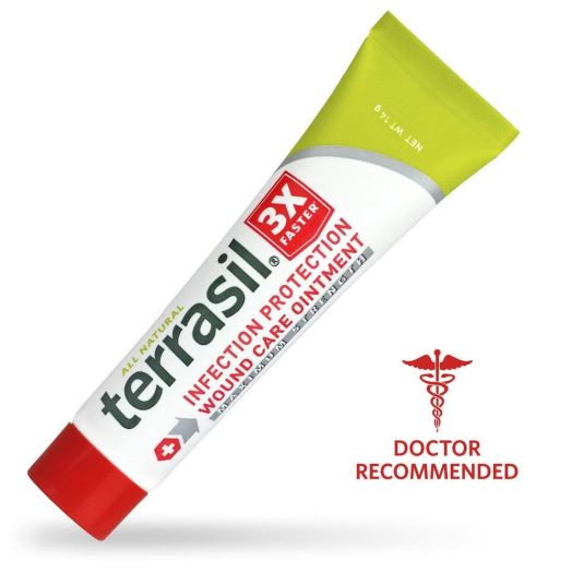 Terrasil Wound Care MAX - 3X Faster Healing, Dr. Recommended, 100% Guaranteed, Patented, Homeopathic infection bed and pressure sores diabetic wounds venous foot and leg ulcers cuts scrapes burns