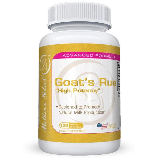 Mother's Select Organic Goat's Rue - Increase Breast Milk Supply  Herbal Support Aid for Lactation and Nursing - Safe and Free from Gluten, Dairy and Soy- 120 Vegetarian All Natural Breast Feeding Pil