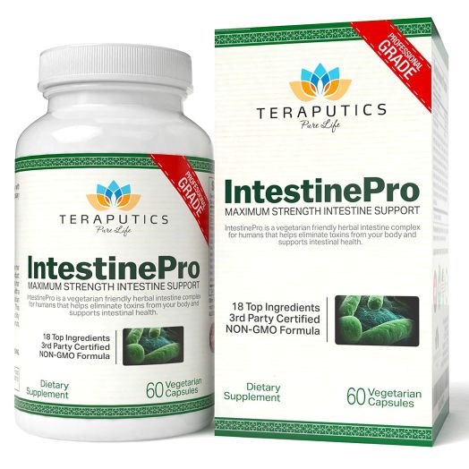 IntestinePro Intestine Support for Humans with NON-GMO Wormwood, Black Walnut, Echinacea + 15 More Premium Ingredients, 60 Vegetarian Capsules