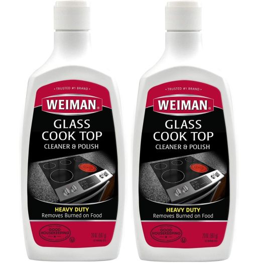 Weiman Glass Cook Top Cleaner and Polish - 20 Ounce [2 Pack] Heavy Duty No Scratch Glass Ceramic Safe Non-Abrasive Stovetop Cooktop Cleaner