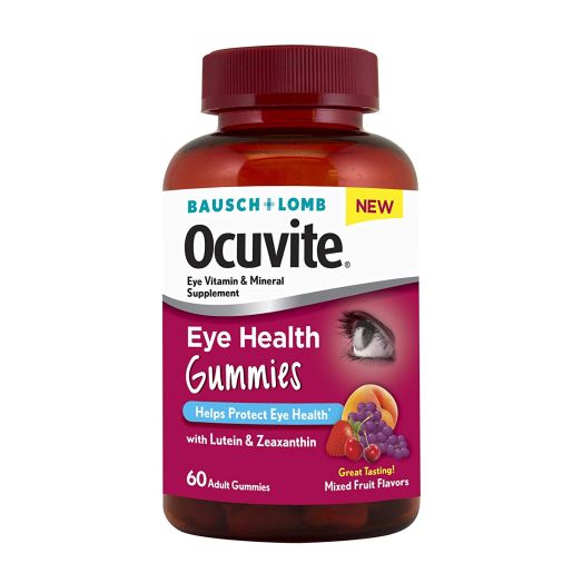 Bausch + Lomb Ocuvite Eye Health Gummies with Lutein, Zeaxanthin and other Antioxidants, 60 Count Bottle