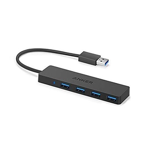 Anker 4-Port USB 3.0 Ultra Slim Data Hub for Macbook, Mac Pro/mini, iMac, Surface Pro, XPS, Notebook PC, USB Flash Drives, Mobile HDD, and More
