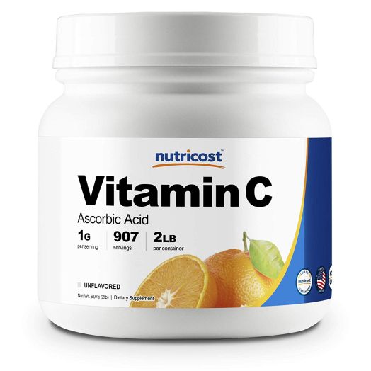 Nutricost Pure Ascorbic Acid Powder (Vitamin C) 2 LBS - High Quality, Gluten Free, Non-GMO