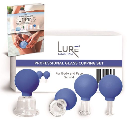 Face and Body Glass Cupping Therapy Set for Face Cupping Facial - Cellulite and Body Shaping - Best Quality in Class Vacuum Massage Cups - Professional and Home