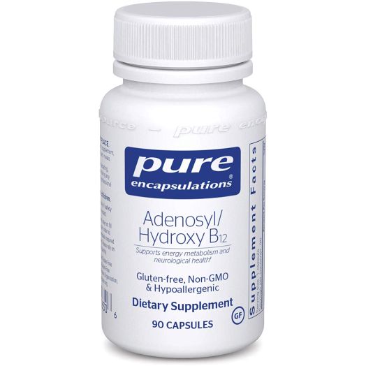Pure Encapsulations - Adenosyl/Hydroxy B12 - Hypoallergenic Blend with Vitamin B12 for Nerve and Mitochondrial Support* - 90 Capsules