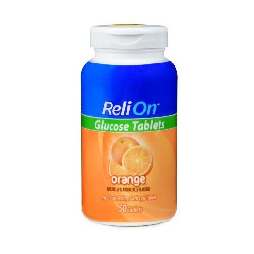 Relion Glucose Tablets - Orange Flavor - 50 counts