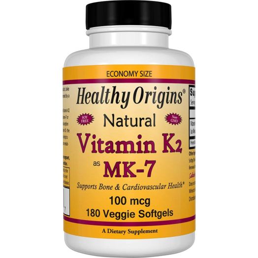 Healthy Origins Vitamin K2 As MK-7 Supplement, 100 mcg, 180 Count