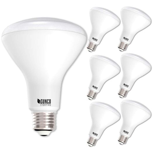 Sunco Lighting 6 Pack BR30 LED Light Bulb 11 Watt (65 Equivalent) Flood Dimmable 3000K Kelvin Warm White 850 Lumens Indoor / Outdoor 25000 Hrs For Use In Home, Office And More UL and ENERGY STAR LISTED